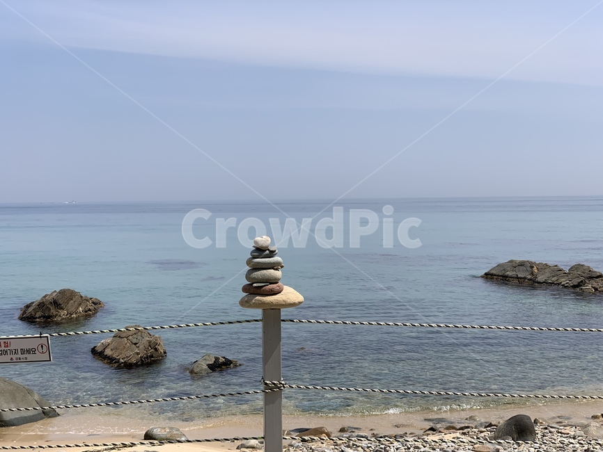 돌탑,소원,소망,시설물,관광지,바다,해변,신앙,강원도,바다부채길,강릉,stonetower,stone,sea,돌,탑,돌무더기