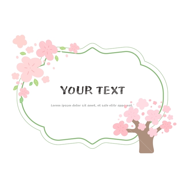 벚꽃,꽃,봄꽃,봄,프레임,텍스트박스,라벨,탬플릿,템플릿,그래픽,일러스트레이션,graphic,illustration