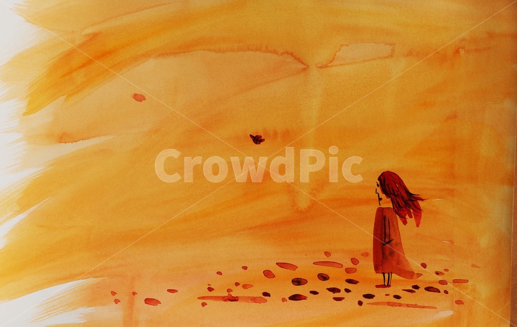 가을,여인,손그림,사람,일러스트,가을,계절,fall,autumn,season,그래픽,일러스트레이션,graphic,illustration,soil,흙