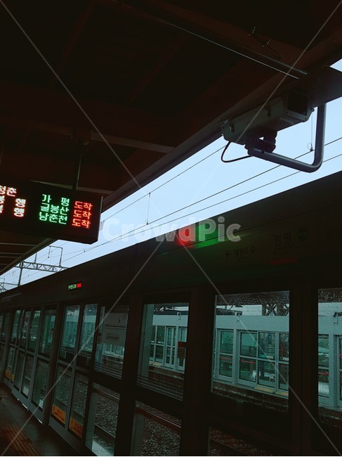 한국지하철,지하철,승강장,청평,필름사진,가평,플랫폼,역,기차,train