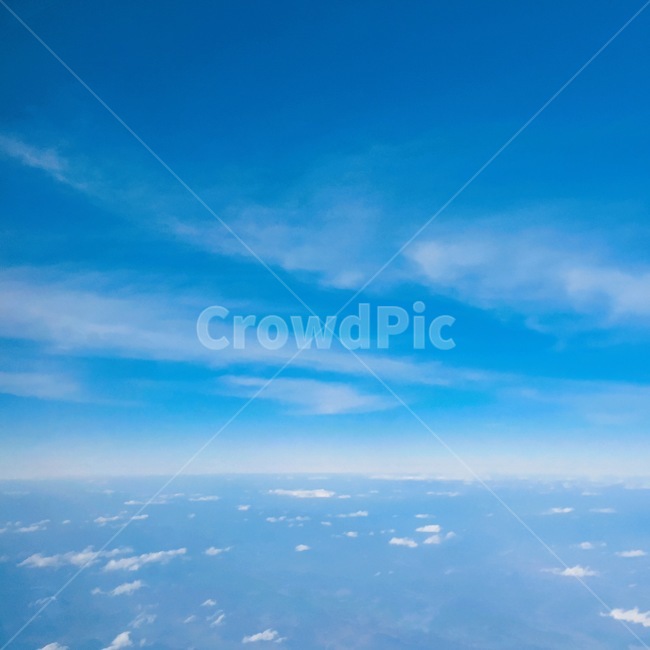 파랑,비행기위,구름,대류권,하늘,지구