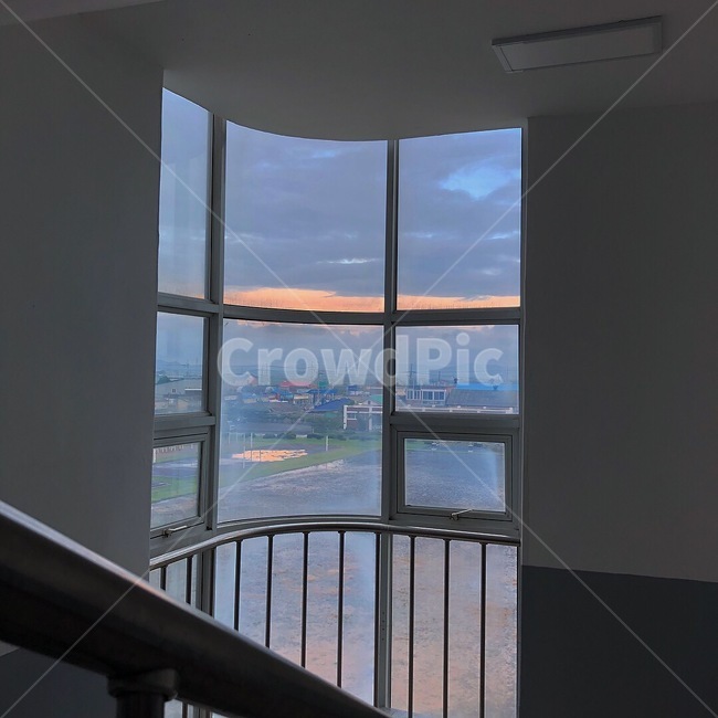 sky,background,dormitory,stairs,sight