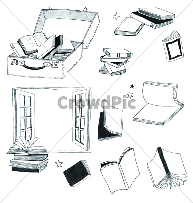 손그림,handdrawing,연필,pencil,연필라인,pencilline,연필그림,지도,map,pencilpicture,책,book,volume,트렁크,suitcase,창문,window,그래픽,일러스트레이션,graphic,illustration