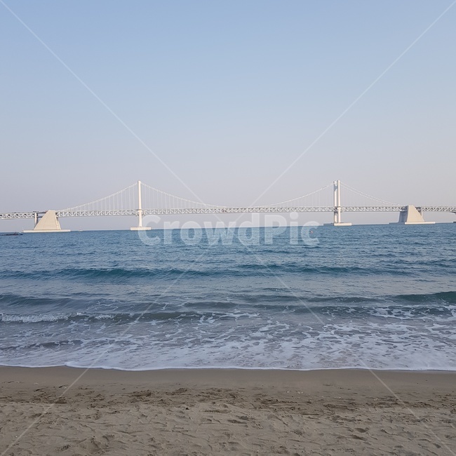 광안리,부산,파도,바다,백사장,해변,하늘