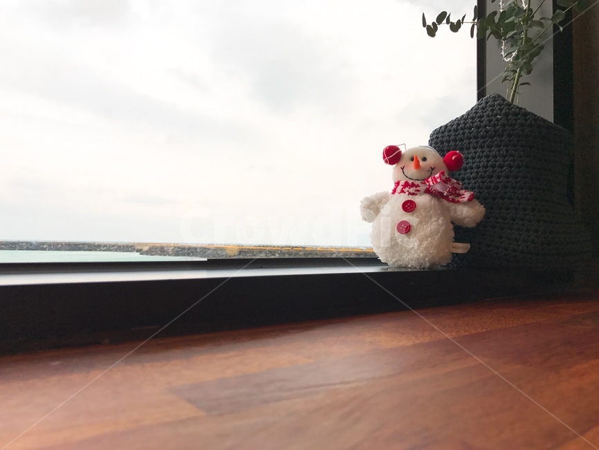 눈사람,인형,분위기,창가,겨울,소품,테이블,카페,제주도