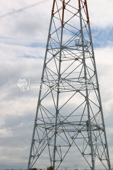 pylon,Transmission tower over the sea,electric energy,transmission tower,sea background