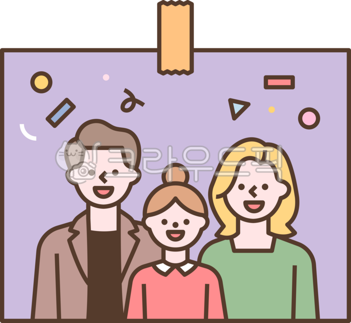 외곽선,귀여운,심플,단순한,일러스트레이션,가족사진,가족,함께,앨범,엄마,아빠,자녀,아이,행복,사랑,축하