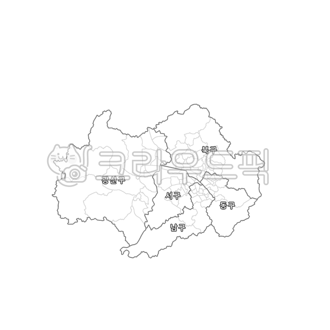 Gwangju,Jeollado,administrative district,Gwangju city,metropolitan city,blank map,gwangju,Donggu,Western,Namgu,our country,korea,White,Gwangsangu,Honam,map,Administrative district map,Bukgu