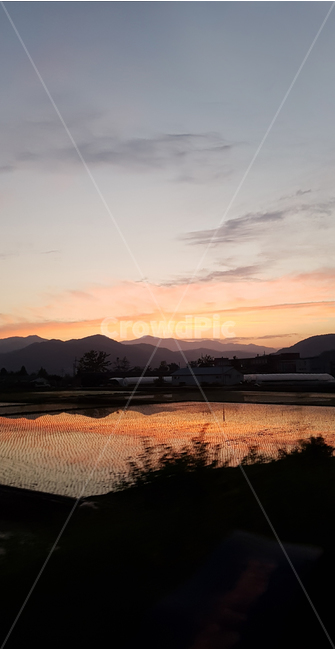 노을,하늘,석양,일몰,해넘이,일출,해돋이,역광,sunset,sky,논,밭,농촌,풍경,landscape,구름,산업,industry,industrial,농업,농사,agriculture,farming,farming industry