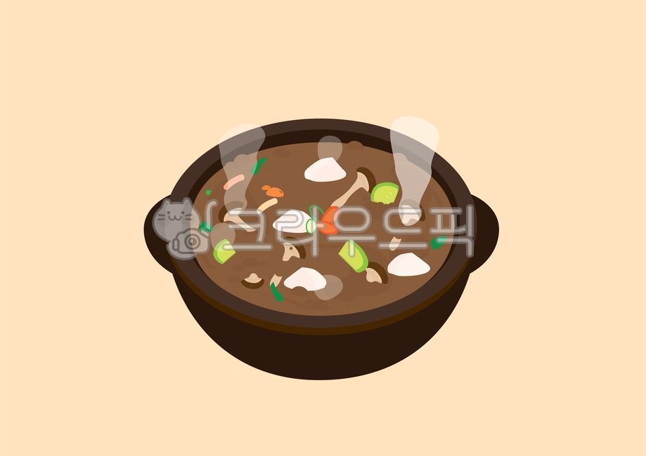 된장찌개, 한식, 두부, 버섯, 뚝배기, 사진,이미지,일러스트,캘리그라피 - Pins작가