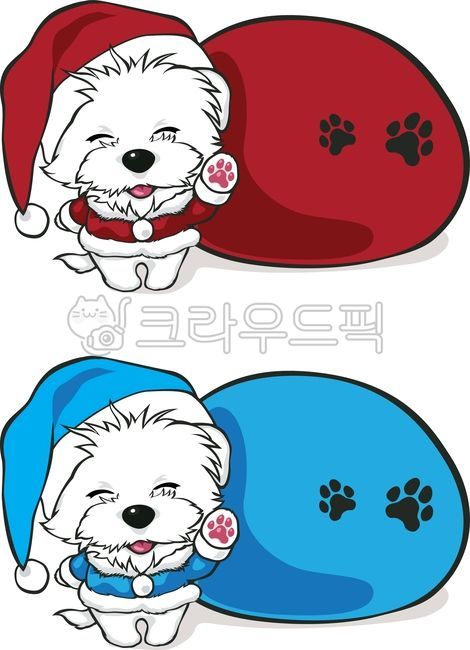 개,강아지일러스트,동물일러스트,산타강아지,dogcharacter