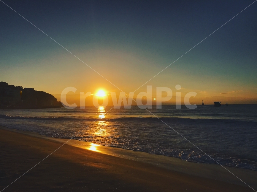 부산,해운대,해돋이,해,배,자연,풍경,nature,landscape,해변,바다,beach,sea,light,빛,flare,플레어,sunlight,햇빛,outdoors,옥외