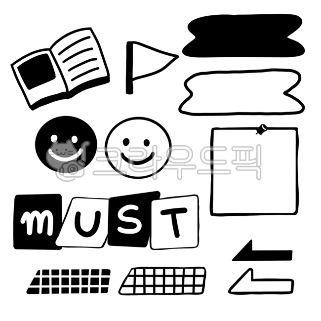 mono,masking tape,Good Note,sticker,Grayscale,smile