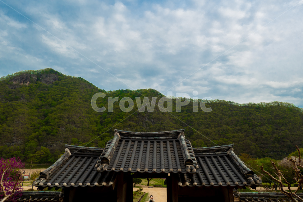 풍경,한옥,경치,구름,전통