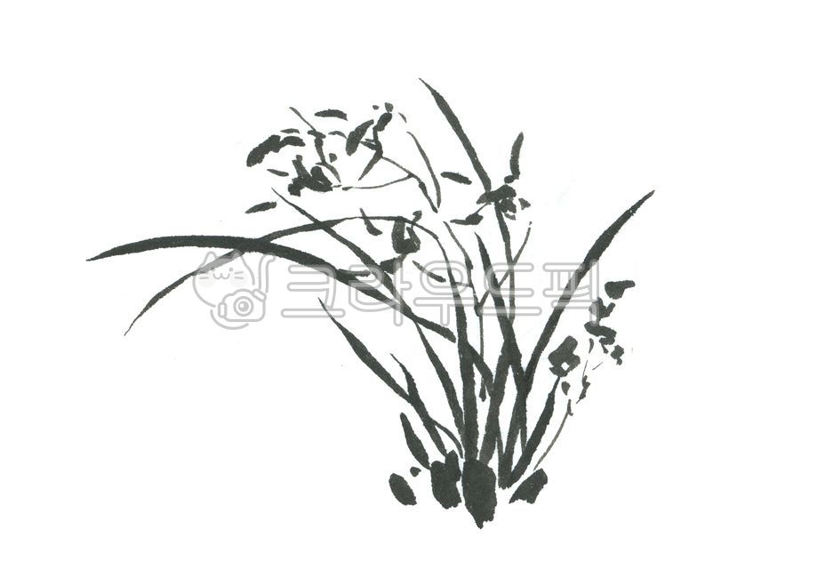 동양화,사군자,수묵화,먹그림,난,한국적인,여백의미,디자인소스,식물그림,흑백그림,동양화일러스트,수묵화일러스트,일러스트레이션,꽃,식물,flower,art