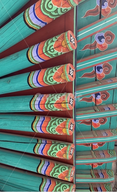 단청,색,색깔,화려함,꽃,구름,초록색,나무,오색구름,한국전통,한국문화,korean traditional,korean culture,건축물,건물외관,exterior,building,structure,architecture,construction