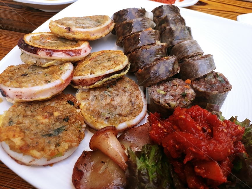 오징어순대,순대,막걸리,안주,아바이