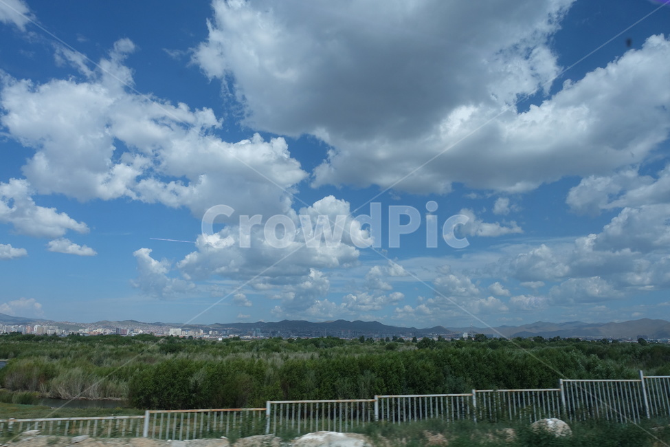 자연,구름,나무,펜스,하늘,자연,풍경,nature,landscape,outdoors,옥외,weather,날씨,cloud,cumulus,적운,sky