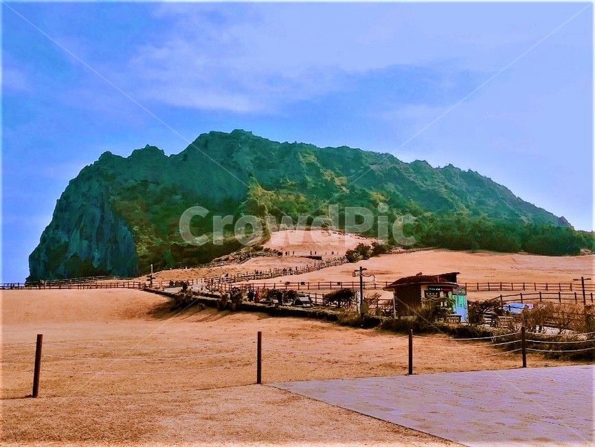 제주도,성산일출봉,산책로,화산섬,관광지