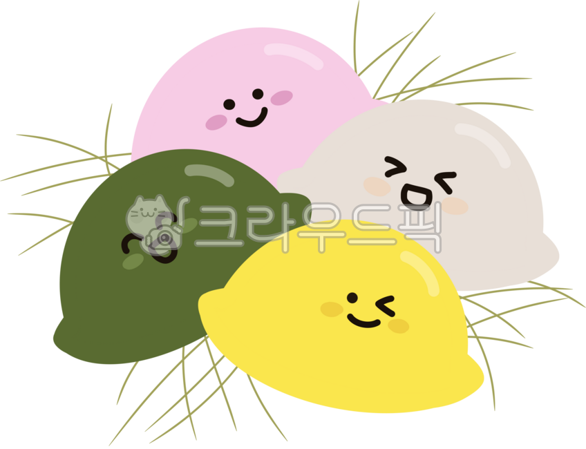 새해명절송편,송편캐릭터,송편일러스트,오색송편그림,알록달록송편,한가위떡그림,설날송편그림,송편일러