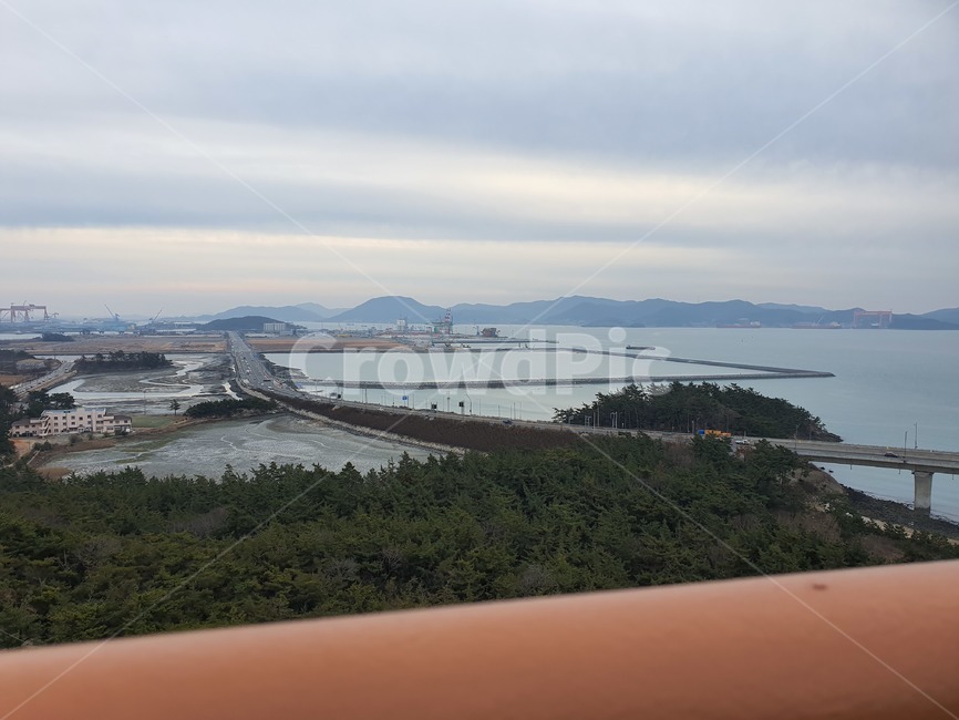 섬,바다,바다위다리,연육교,서해바다