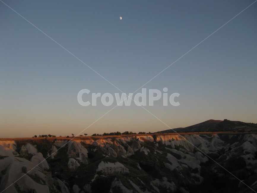 터키,turkey,outdoors,nature,자연,야외,달,moon,선셋,sunset