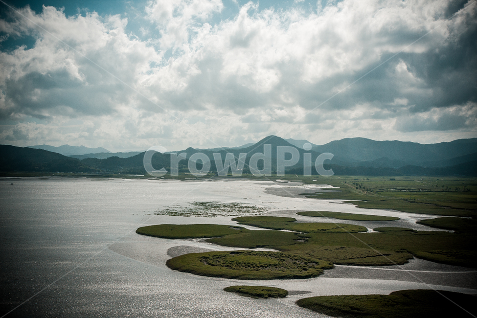 sky,cloud,mountain,Suncheon Bay,Jeollanamdo,national garden