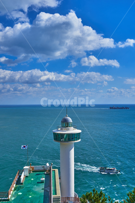 부산,바다,하늘,구름,여름,태종대,수평선,등대,lighthouse