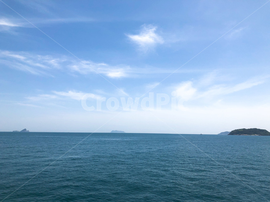 섬,바다,풍경,하늘,구름,배경