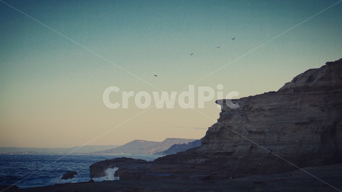 바다,바닷가,일출,갈매기,하늘,자연,풍경,nature,landscape,outdoors,옥외,cliff,낭떠러지