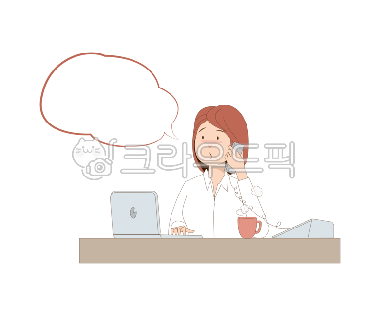 사무실, 오피스, 회사원, 직장인, 전화상담, 사진,이미지,일러스트,캘리그라피 - tunasalmon작가