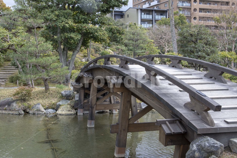 정원,연못,다리,bridge,pond,쇼세이엔,nature,자연,scenery,풍경
