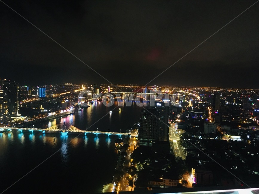 다낭,야경,높은,다리,불빛,야경,밤,풍경,nightscape,night,landscape,도시,city,nature,자연,outdoors,옥외,경치,scenery,aerial view,조감도