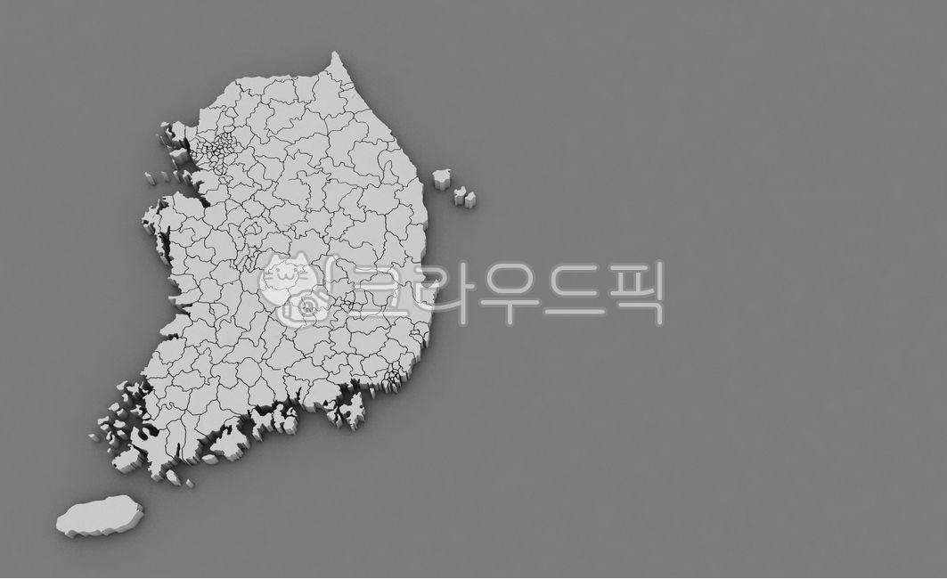 지도, 3d, 한국, 대한민국, 남한, 사진,이미지,일러스트,캘리그라피 - tunasalmon작가