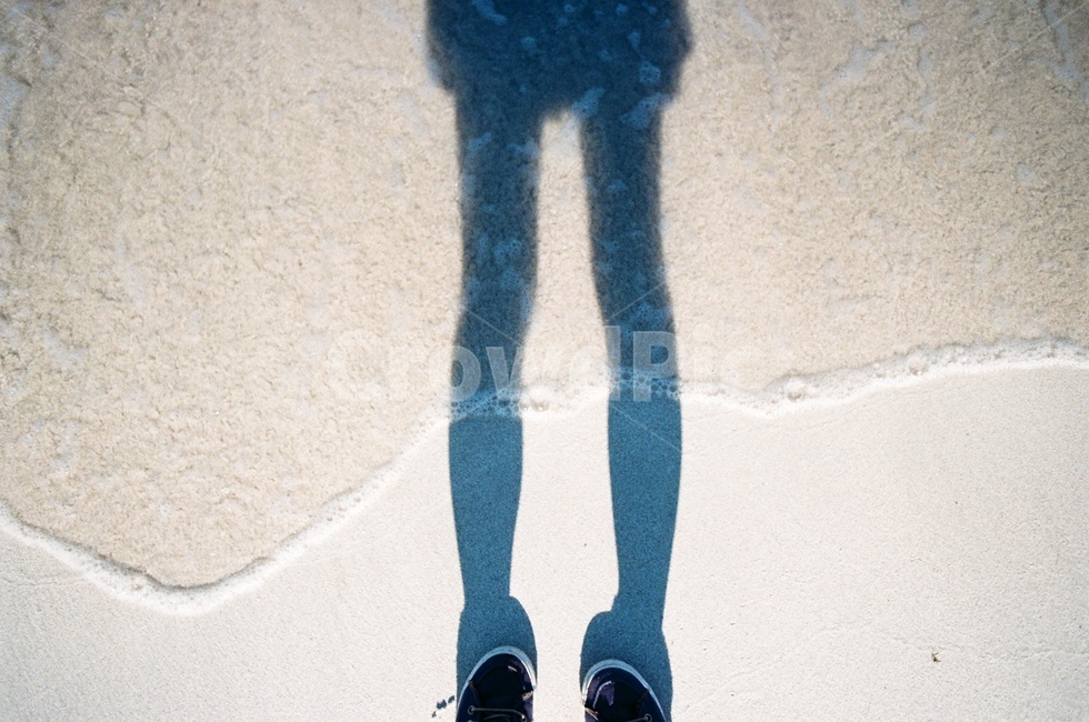 모래사장,다리,그림자,신발,파도,바다,해변,바다,beach,sea