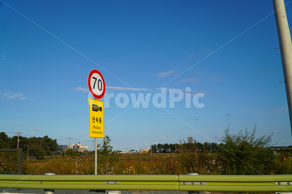 간판,하늘,도로,sky,blue,교통,교통수단,traffic,transportation