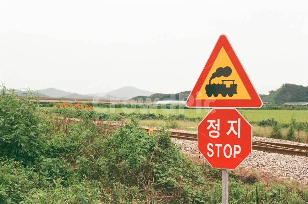 기차,정지,기차길,산,풀,돌