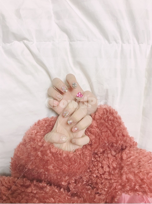 셀프네일,핑크네일,파츠네일,손톱,메니큐어,젤네일