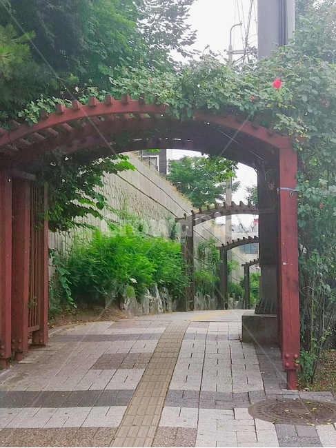 예쁜길,산책길,산책로,기둥길,아치길,아케이드,담쟁이길,통로길