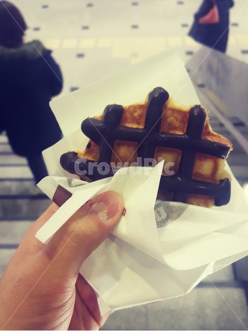 와플,후쿠오카,디저트,먹거리,초콜렛와플