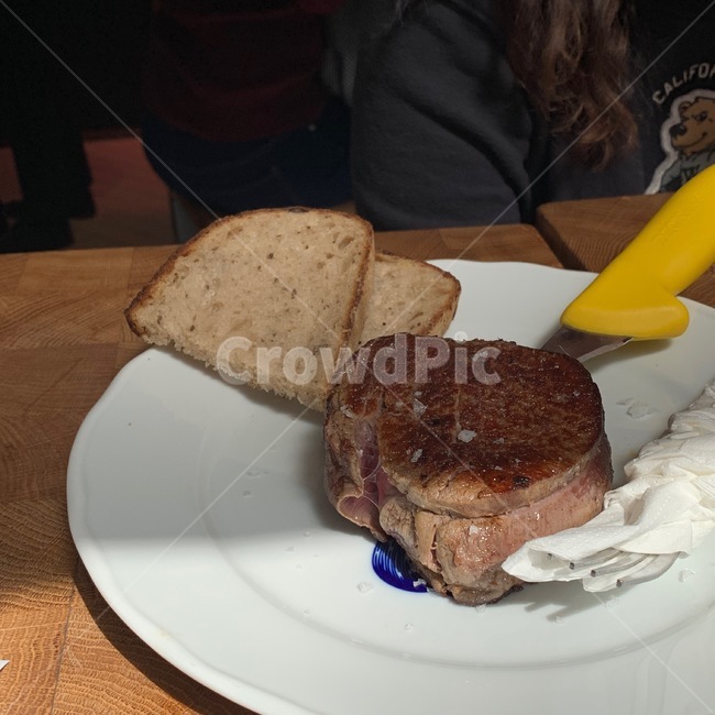 스테이크,고기,식사,미디움,맛있는