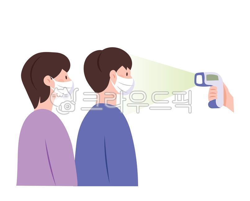 체온계,체온측정,체온,검사,체온측정기,코로나,코로나19,바이러스,예방,출입,온도,마스크,마스크착용,에티켓,인물,캐릭터,사람,여자,남자,남녀,일러스트,벡터,발열검사,방역,전염병,발열체크,보건,의료,플랫일러스트