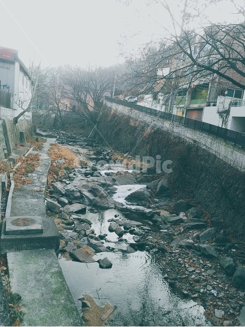마을,하천,scenery,풍경,outdoors,옥외,조감도