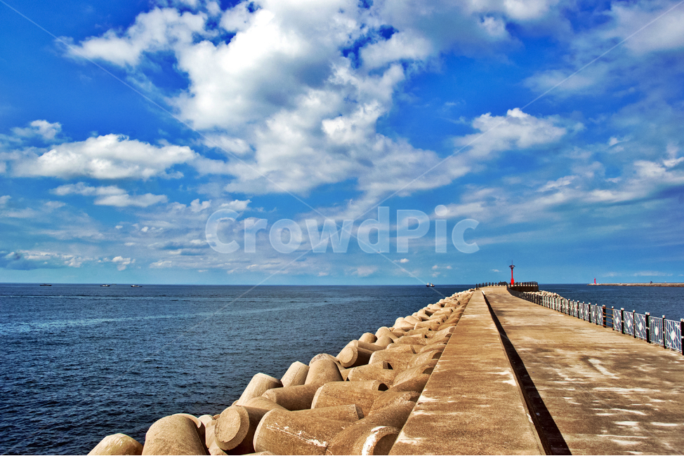 방파제,테트라포드,등대,바다,푸른하늘,제주도,흰구름,제주도,jeju,jeju island,water,물,waterfront,워터 프론트
