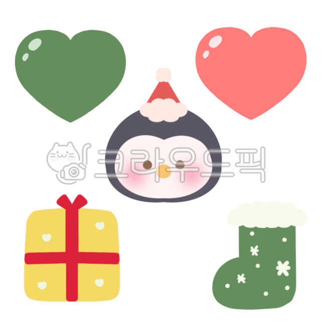 gift,Santa,Dakku,Good Note Sticker,kindergarden,Day care Center,christmas,cute,heart