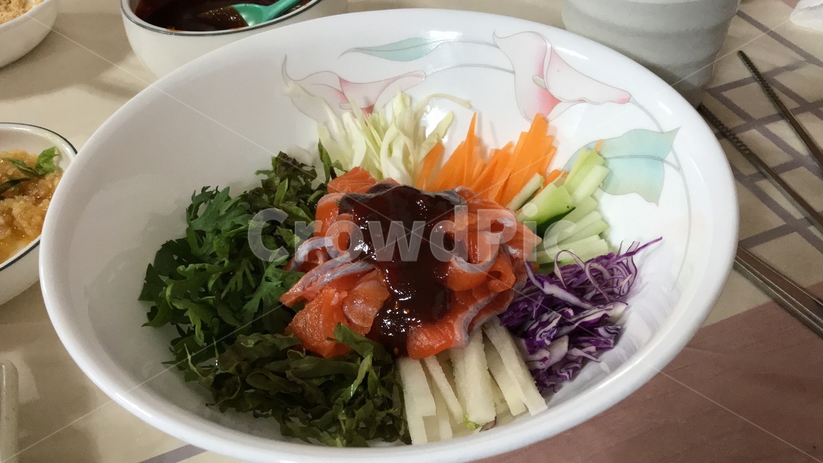 들림횟집,송어회,회,플레이팅,속계,향산리