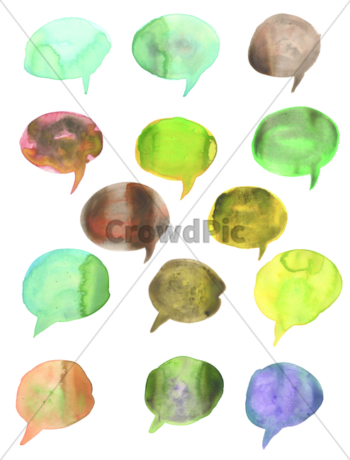 물감그림,watercolor,손그림,handdrawing,speechbubble,말풍선