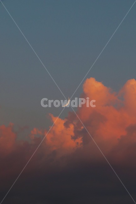 nature,구름,하늘,달,초승달,노을,sunset,sky,pink,구름달,손톱달,pinksky,자연,자연,풍경,nature,landscape