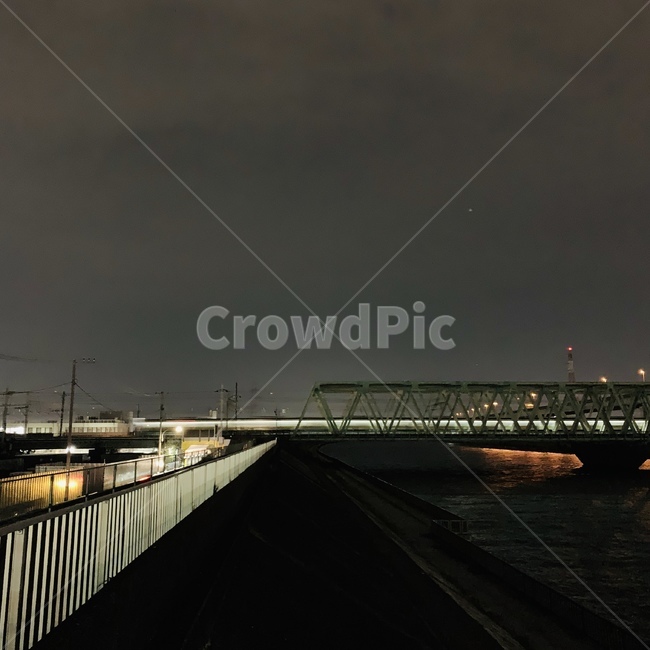 강,다리,도로,전철,야경,열차,밤,쓸쓸함,강변,산책,일본,풍경,야경,밤,풍경,nightscape,night,landscape,bridge,building,건물,nature,자연