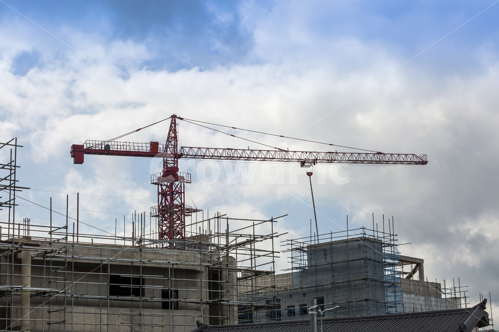크레인,공사중,빌딩,작업,하늘,산업,industry,industrial,건설업,건축업,construction industry